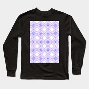 Pink And Purple Diamond Design Long Sleeve T-Shirt